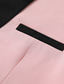 voordelige Heren Klassieke Blazers-Voor heren Blazer + pantalon Blazer Kostuums liiketoiminta Cocktailparty Bruiloft 2-delig Modieus Casual Lente Herfst Polyester Kleurenblok Zak Knop Comfortabel Enkele rij knopen Blazer Donkergrijs
