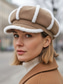 abordables Chapeaux pour femmes-Chapeau en velours côtelé de polyester épais pour femme, orné de fausse fourrure, disponible en plusieurs couleurs – idéal pour la mode automne-hiver