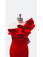 ieftine Rochii de seară sirenă-Trompetă  Sirenă Lungime Podea Rochii de bal Rochii de seara Rochie De Bal Rochie formală Corseturi Sexy Fără manșon Pe Umăr Oficial Invitat la nunta Tafta cu Volane Floarea Umărului