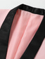 voordelige Heren Klassieke Blazers-Voor heren Blazer + pantalon Blazer Kostuums liiketoiminta Cocktailparty Bruiloft 2-delig Modieus Casual Lente Herfst Polyester Kleurenblok Zak Knop Comfortabel Enkele rij knopen Blazer Donkergrijs