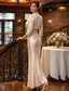 preiswerte Mamas Kleidersets-Schlauchkleid Bodenlang Kleid für Hochzeitsgäste Brautmutterkleid Ärmellos Gerader Ausschnitt Elegant Übergröße Hochzeitsgast Chiffon Satin Spitze Kurze Jackenkleider mit Schärpe / Band Applikationen