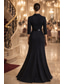 voordelige Rokjes-Dames Smokingjurk Trompet zeemeermin Bruiloft Formeel Bruiloft gast Satijn 4-way stretchstof Elegant Smoking Formeel Lange mouw Tot de grond Punt Dubbele rij knopen