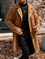 economico Trench da uomo-Per uomo Cappotto Invernale Giacca in Pile Cappotto Trench lungo Trench Quotidiano All'aperto Autunno Inverno Poliestere Calore Termico Capispalla Abbigliamento Classico Casual Semplice Tasca Collo a