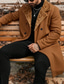economico Trench da uomo-Per uomo Cappotto Invernale Giacca in Pile Cappotto Trench lungo Trench Quotidiano All'aperto Autunno Inverno Poliestere Calore Termico Capispalla Abbigliamento Classico Casual Semplice Tasca Collo a