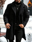 economico Trench da uomo-Per uomo Cappotto Invernale Giacca in Pile Cappotto Trench lungo Trench Quotidiano All'aperto Autunno Inverno Poliestere Calore Termico Capispalla Abbigliamento Classico Casual Semplice Tasca Collo a