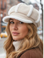 abordables Chapeaux pour femmes-Chapeau en velours côtelé de polyester épais pour femme, orné de fausse fourrure, disponible en plusieurs couleurs – idéal pour la mode automne-hiver