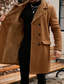 economico Trench da uomo-Per uomo Cappotto Invernale Giacca in Pile Cappotto Trench lungo Trench Quotidiano All'aperto Autunno Inverno Poliestere Calore Termico Capispalla Abbigliamento Classico Casual Semplice Tasca Collo a