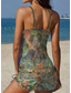 economico Tankini-Per donna Costumi da bagno Tankini Gonna Costume da bagno Elegante Vacanza Floreale Grafico Scollo a V Senza Maniche Costumi da bagno