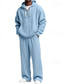 billiga grundläggande sweatsuits-Herr Huvtröja Träningsoverall Våffla hoodies Huvtröja &amp; byxor Uppsättning Luvtröja Dagligen Utomhus Semester Dagliga kläder Snörning Halv dragkedja Slät Vinrött Svart Vit Sportkläder Sport Mode Höst