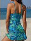 economico Tankini-Per donna Costumi da bagno Tankini Gonna Costume da bagno Elegante Vacanza Floreale Grafico Scollo a V Senza Maniche Costumi da bagno