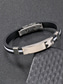 cheap Men's Jewelry-Men's Stainless Steel and Silicone Bracelet, Available in Multiple Colors – Stylish and Durable for Casual and Everyday Wear