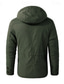 voordelige Cargo Jassen-Voor heren Winterjas Fleecejack Vrijetijdsjas Casual Dagelijks Thermisch Warm Zak Volledige ritssluiting Herfst Winter Effen Streetwear Dagelijks Capuchon Normaal blauw Zwart Bruin Khaki Leger Groen