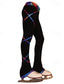 cheap Figure Skating Pants &amp; Leggings-Figure Skating Pants Women's Girls' Ice Skating Tights Leggings Outfits Black Fleece Spandex High Elasticity Training Practice Competition Skating Wear Thermal Warm Handmade Patchwork Ice Skating