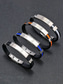 cheap Men's Jewelry-Men's Stainless Steel and Silicone Bracelet, Available in Multiple Colors – Stylish and Durable for Casual and Everyday Wear