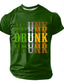cheap St. Patrick's Day T shirts-St Patricks Day Drunk T Shirt Irish Flag Colors Green White Orange Funny Drinking Graphic Tee Men Black Short Sleeve Top Clothing Apparel S M L XL XXL XXXL