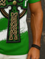 abordables Vacances-Saint-Patrick Homme Graphique Croix T-shirt Chemise à manches courtes Manche Courte T-shirt Impression 3D Col ras du cou Chemise Quotidien Designer Occasionnel Soirée Saint-Patrick Fête Blanche Vert