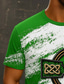 abordables Vacances-Saint-Patrick Homme Graphique Croix T-shirt Chemise à manches courtes Manche Courte T-shirt Impression 3D Col ras du cou Chemise Quotidien Designer Occasionnel Soirée Saint-Patrick Fête Blanche Vert