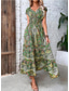 preiswerte Urlaubs Boho Kleid-Damen Maxidress Casual kleid Schaukelkleid A Linie Kleid Boho-Kleid Böhmen Ethnisch Brautkleider schlicht Täglich Regular Fit Paisley-Muster Kurzarm V Ausschnitt Blau Sommer Frühling