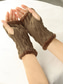 abordables Gants pour femmes-Gants tricotés sans doigts pour femmes, doublés de polaire pour plus de chaleur, disponibles en plusieurs couleurs, parfaits pour l'hiver et les tenues décontractées.