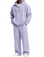 billiga grundläggande sweatsuits-Herr Huvtröja Träningsoverall Våffla hoodies Huvtröja &amp; byxor Uppsättning Luvtröja Dagligen Utomhus Semester Dagliga kläder Snörning Halv dragkedja Slät Vinrött Svart Vit Sportkläder Sport Mode Höst