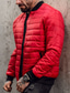voordelige Heren donsjassen &amp; parka's-Voor heren Winterjas Pufferjas Zak Polyester Vakantie Alledaagse kleding Afspraakje Normaal Modieus Casual Comfortabel Thermisch Warm Herfst winter Effen / effen kleur Zwart Rood Blauw Leger Groen