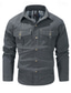 economico Giubbotti Cargo-Per uomo Giacca Leggera Giacca Casual Giacca da Lavoro Quotidiano All'aperto Tasca Bottonato Autunno Inverno Semplice Streetwear Elegante Collo ripiegato Regolare Blu Nero Giallo Marrone Verde Giacca