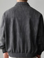 cheap Casual Jackets-Men's Lightweight Jacket Casual Jacket Daily Outdoor Pocket Spring Fall Plain Streetwear Stylish Turndown Regular Purple Green Dark Gray Jacket