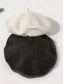 abordables Chapeaux pour femmes-Béret femme en polyester imitation laine – orné de perles, disponible en plusieurs couleurs, élégant et tendance pour l'automne et l'hiver.