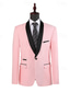 voordelige Heren Klassieke Blazers-Voor heren Blazer + pantalon Blazer Kostuums liiketoiminta Cocktailparty Bruiloft 2-delig Modieus Casual Lente Herfst Polyester Kleurenblok Zak Knop Comfortabel Enkele rij knopen Blazer Donkergrijs