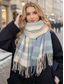 economico Sciarpe da donna-sciarpa da donna in finta lana e poliestere, motivo scozzese, vari colori, perfetta per l'inverno e per l'abbigliamento casual