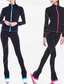 abordables Tenue d'Entraînement de Patinage Artistique-Pantalon et Veste de Patinage Artistique Femme Fille Patinage Pantalons / Surpantalons Legging Tenue Noir Bleu Fuchsia Polaire Spandex Elastique Entraînement Compétition Tenue de Patinage Chaud Fait