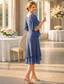voordelige Jurkensets voor mama-Tweedelig A-lijn Over de knie Bruiloft gast jurk Moeder van de bruid jurk Korte mouw V-hals Elegant Grote maten Bruiloft gast Bruiloft Chiffon Wrap inbegrepen Korte Jas Jurken met Kralen Geplooid