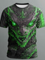 cheap Animal Print T shirts-Dragon 3D All Over Print T Shirt Men Red Eye Fantasy Graphic Tee Short Sleeve Summer Monster Top Clothing Apparel S M L XL XXL XXXL