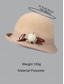 billige Damehatter-Damehatt i ullfilt med plysjpom-blomsterdekorasjon, tilgjengelig i flere farger, perfekt for vinter- og fritidsbruk