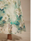 cheap Floral Dress-Women's Maxi Dress Chiffon Dress Vacation Daily Vacation Wedding Guest Floral Sleeveless Cowl Neck Green