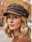 abordables Chapeaux pour femmes-Casquette gavroche femme en polyester imitation daim, style vintage multicolore, coupe souple et structurée idéale pour l'automne, l'hiver et le printemps, parfaite au quotidien, en voyage et pour un look urbain décontracté.
