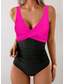 voordelige Eendelige badpakken-Dames Zwemkleding Een stukje Monokini Onderbroeken Zwempak Buikcontrole Hoge taille Slank Blote rug Elegant Vakantie Ombre Grafisch V-hals Mouwloos Badpakken
