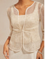 ieftine Rochie simplă-Pentru femei Rochii Midi Rochie teacă Rochie A line Elegant Zilnic Invitat la nunta Dată Paiete Transparent Culoare solidă Fără manșon Stil Nautic Șampaniu