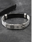 abordables Joyas para hombres-Pulsera cruzada de acero inoxidable para hombre: múltiples opciones de color, duradera y elegante, perfecta para uso casual y diario.