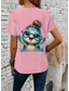 preiswerte Tiere T-Shirt-Damen T Shirt Druck Grafik Tiermotiv Ozean Stilvoll Klassisch Lässig Kurzarm Rundhalsausschnitt Normale Oberteile Täglich Blau Schwarz Weiß Gelb Rosa Sommer Frühling