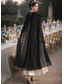 cheap Ankle Length-A-Line Floor Length Party Dress Cocktail Dress Wedding Guest Dress Mother of the Bride Dress Long Sleeve Crew Neck Elegant Formal Wedding Guest with Embroidery