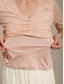 お買い得  レーストップ-女性用 ブラウス レーストップス レース フラワー エレガント 七分袖 Ｖネック 日常 結婚式のゲスト ダスティローズ 夏 春 秋