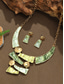 ieftine Colier de damă-Set de colier și cercei declarativi din aliaj boem pentru femei, bijuterii geometrice texturate multicolore, accesorii elegante în stil boho pentru femei, perfecte pentru ținute casual, vacanțe, festivaluri și petreceri.