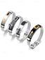abordables Joyas para hombres-Pulsera cruzada de acero inoxidable para hombre: múltiples opciones de color, duradera y elegante, perfecta para uso casual y diario.