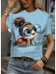 preiswerte Tiere T-Shirt-Damen T Shirt Druck Grafik Tiermotiv Ozean Stilvoll Klassisch Lässig Kurzarm Rundhalsausschnitt Normale Oberteile Täglich Blau Schwarz Weiß Gelb Rosa Sommer Frühling