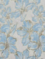 billige Cocktailkjoler-A-linje Te-lengde Cocktailkjoler Elegant Blomster 3/4 ermer V-hals Bryllup Formell Lomme Jacquard med Plissert
