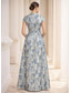 ieftine Rochii de seară în linie A-Linia -A Lungime Podea Rochii de seara Rochie De Bal Rochie formală Elegant Epocă Manșon scurt Guler Cămașă Nuntă Oficial Nailon cu Rochie cu fanta Buzunar