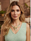 ieftine Colier de damă-Set de colier și cercei declarativi din aliaj boem pentru femei, bijuterii geometrice texturate multicolore, accesorii elegante în stil boho pentru femei, perfecte pentru ținute casual, vacanțe, festivaluri și petreceri.