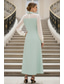 voordelige Enkel Lengte-A-lijn Tot de enkel Feestjurk Cocktail jurk Bruiloft gast jurk Moeder van de bruid jurk Lange mouw Overhemdkraag Elegant Formeel Bruiloft gast Chiffon Stretchstof met Kleurenblok