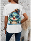 preiswerte Tiere T-Shirt-Damen T Shirt Druck Grafik Tiermotiv Ozean Stilvoll Klassisch Lässig Kurzarm Rundhalsausschnitt Normale Oberteile Täglich Blau Schwarz Weiß Gelb Rosa Sommer Frühling